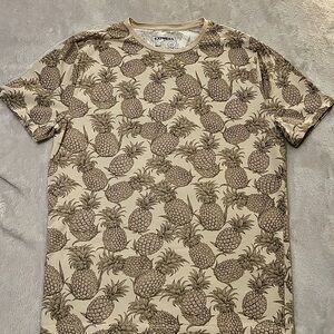 Express Brown Camouflage Short Sleeve Tee